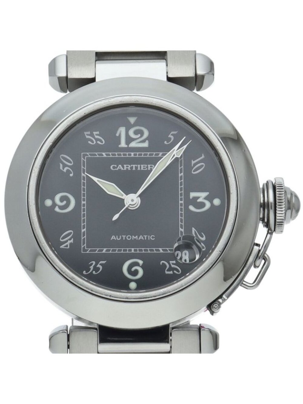 Cartier Pasha C Watch SS Black